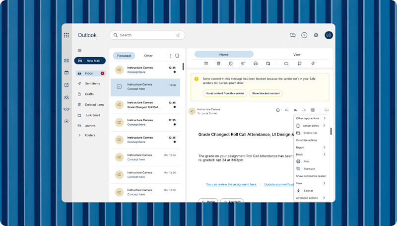 Cover image for Outlook UI Redesign for Enhanced Usability