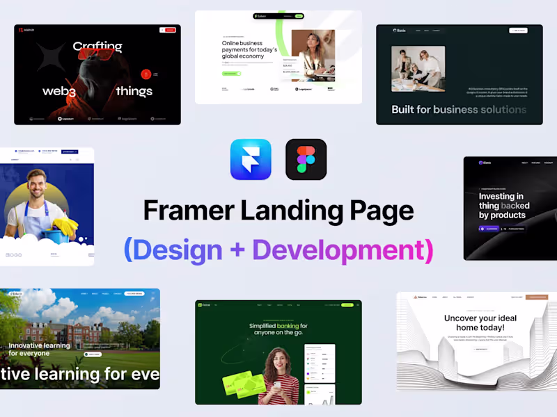 Cover image for Framer Landing Page (Design + Development)