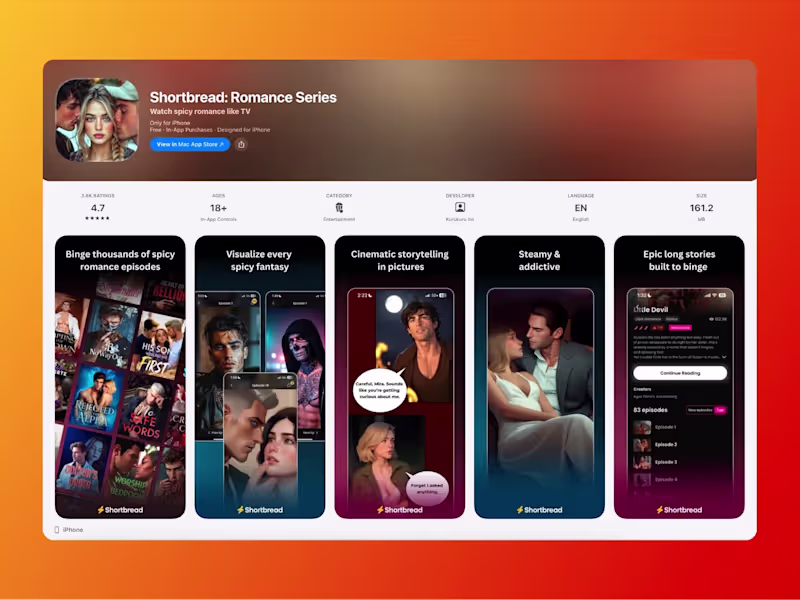 Cover image for Shortbread Romance Comic Mobile App