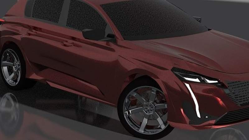 Cover image for Peugeot 308 hybrid 3D MODEL ONLY SURFACING 3D model