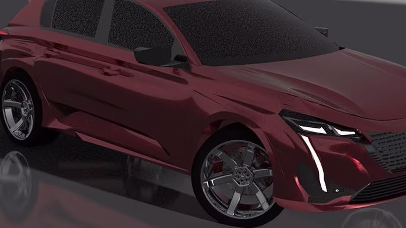 Cover image for Peugeot 308 hybrid 3D MODEL ONLY SURFACING 3D model