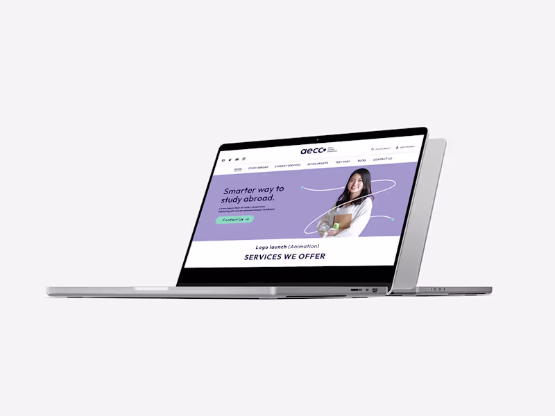Cover image for AECC website on Behance