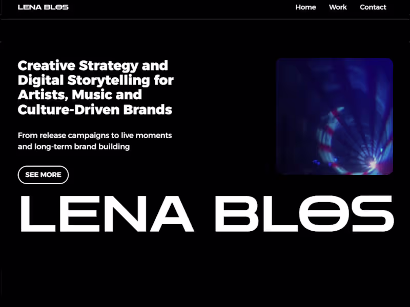 Cover image for Lena Blos: Webflow Site with Animations