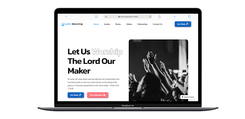 Cover image for Let's Worship – Digital Platform for Faith-Based Media