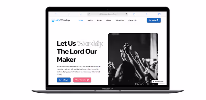 Cover image for Let's Worship – Digital Platform for Faith-Based Media