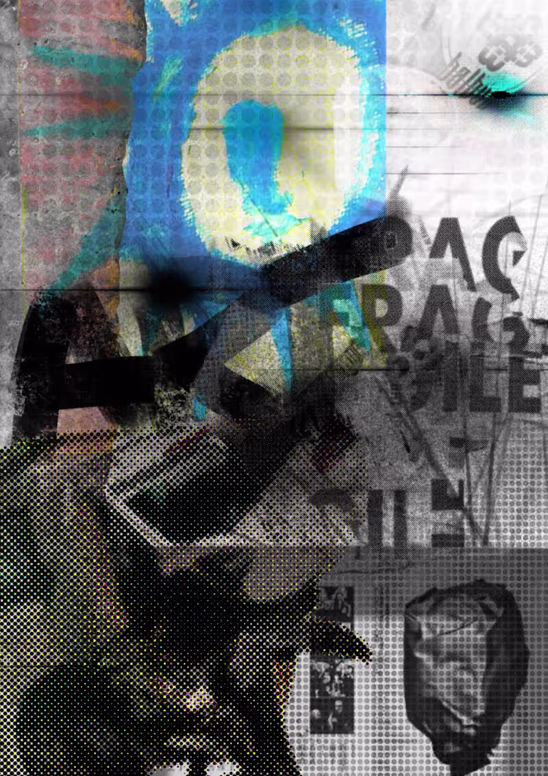 Cover image for Visual dialog between order and chaos. This work combines co...