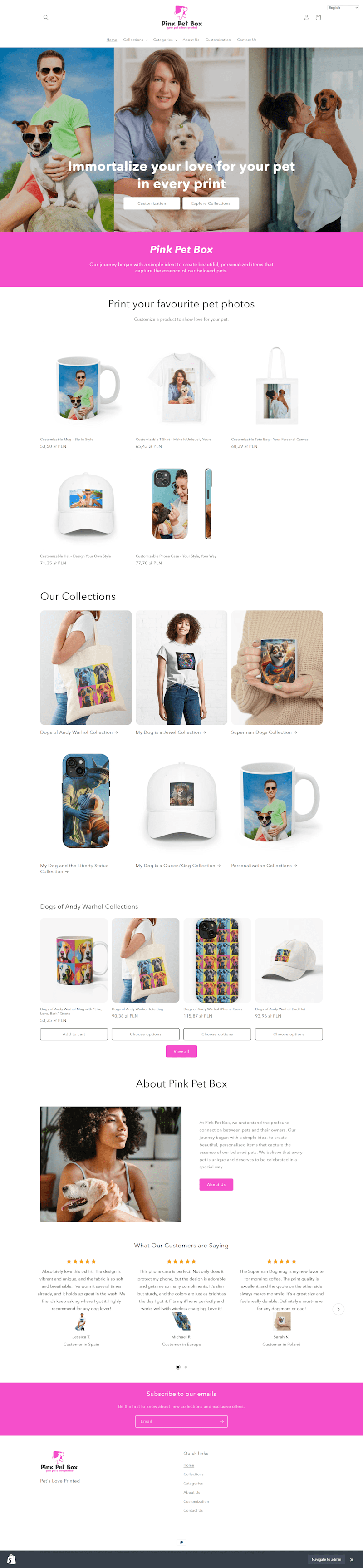 Cover image for Pink Pet Shop - Shopify Print on Demand Shop.