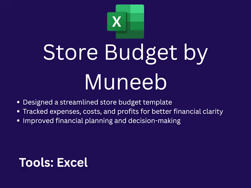 Cover image for Store Budget by Muneeb