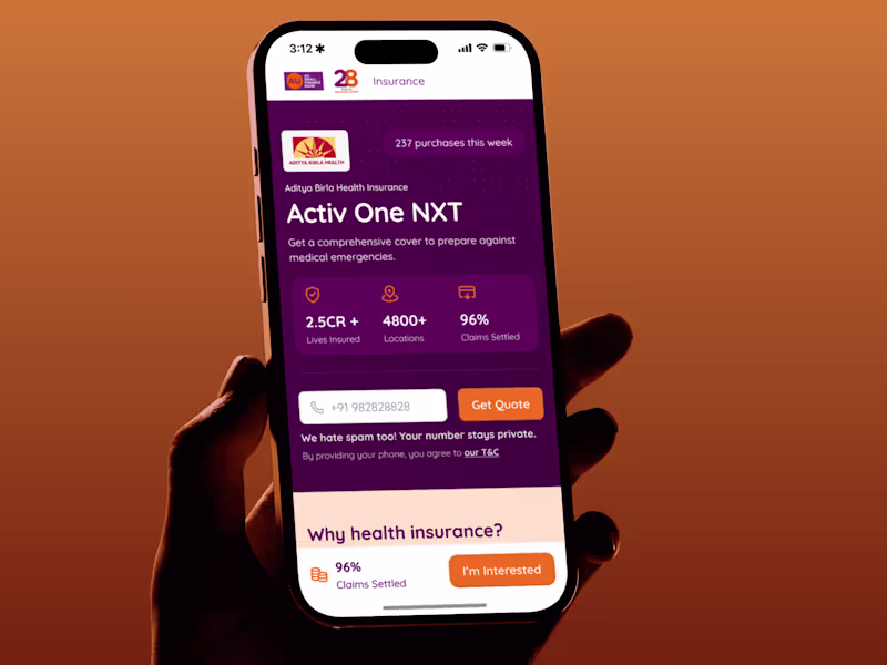 Cover image for Insurance Platform Redesign