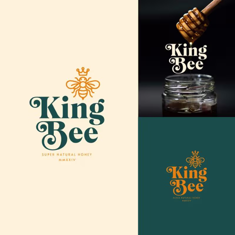 Cover image for King Bee (Honey) Logo Design Template