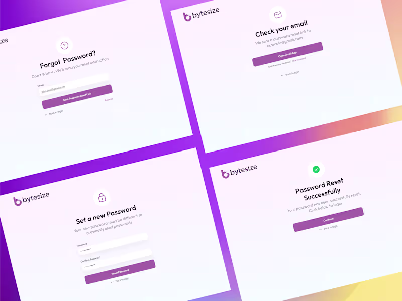Cover image for Forgot Password Flow UI – UX-Focused Design