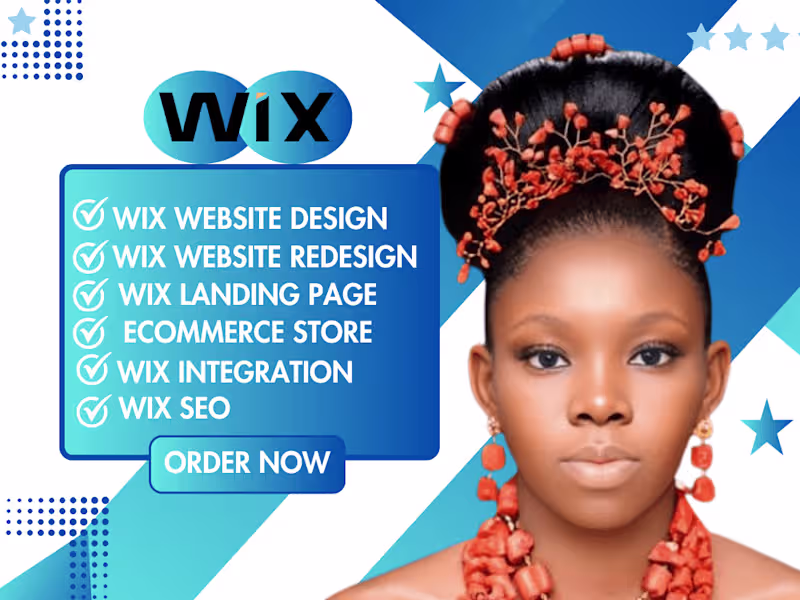 Cover image for I will wix website redesign wix website design wix website rede…