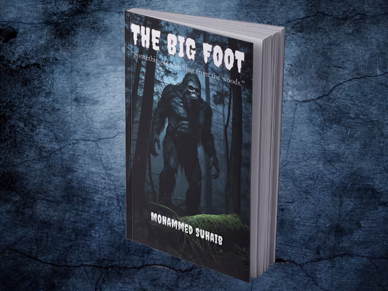 Cover image for Bigfoot Horror Book Cover Design
