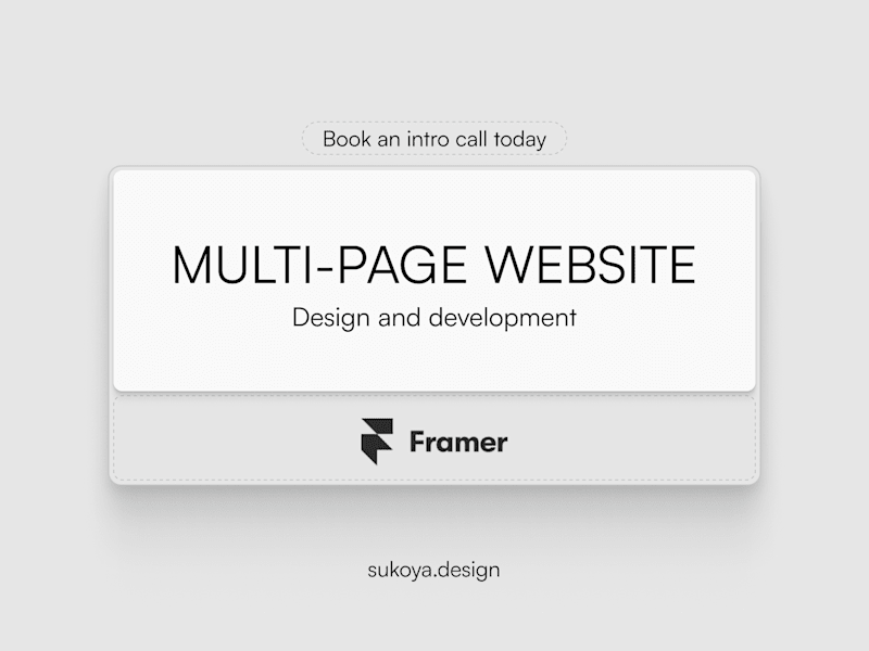 Cover image for Framer Website (Design & Development)