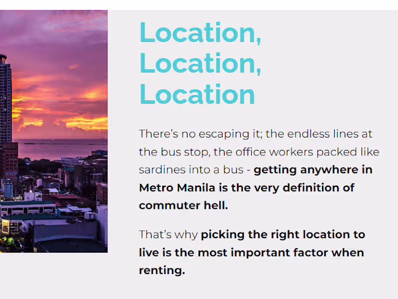 Cover image for Content Writing: Renting in Metro Manila