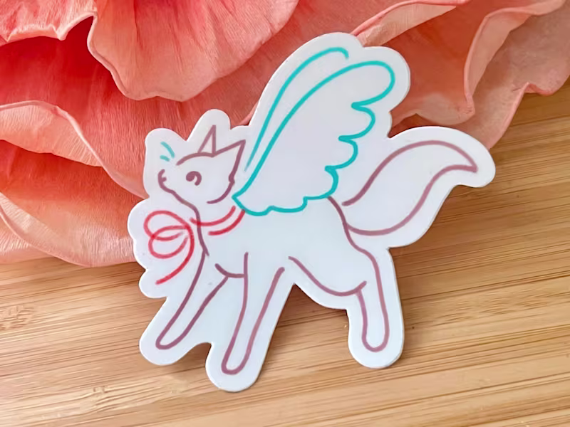 Cover image for Angel Cat Sticker