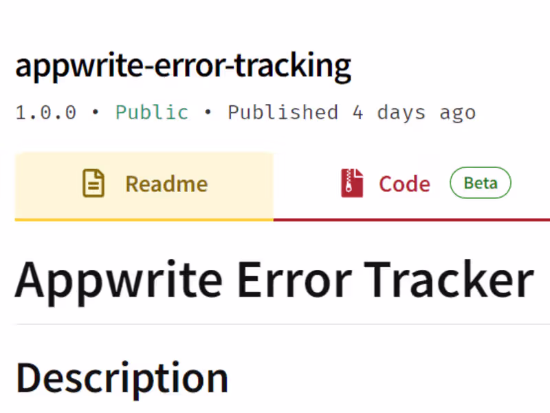 Cover image for GitHub - gurjeetsinghvirdee/appwrite-error-tracker: Real-time e…