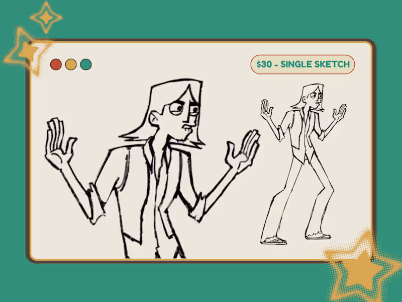 Cover image for Single Character Design - Sketch