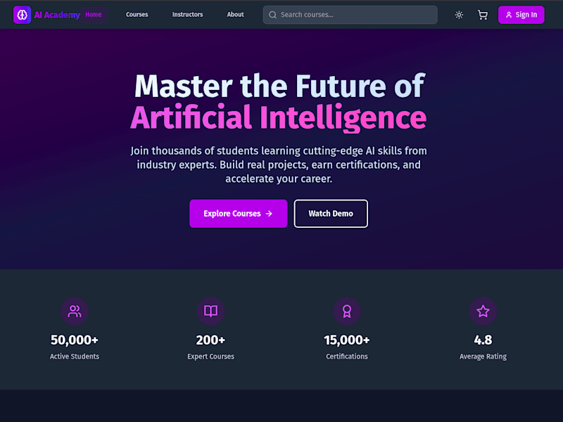 Cover image for AI Academy - Master the Future of Technology