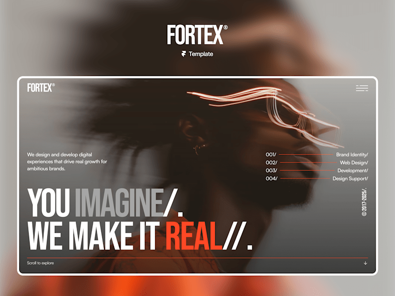 Cover image for Fortex — Design & Development Agency template
