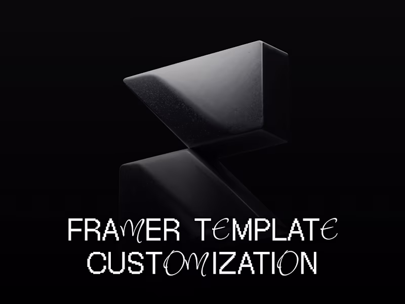 Cover image for Framer Template Customization
