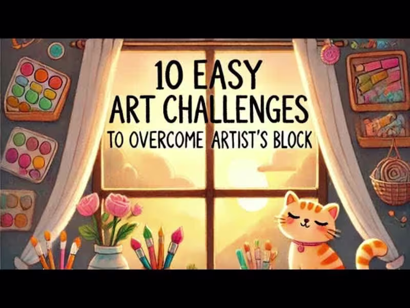 Cover image for 10 Easy Art Challenges to Break Out of an Art Block - YouTube