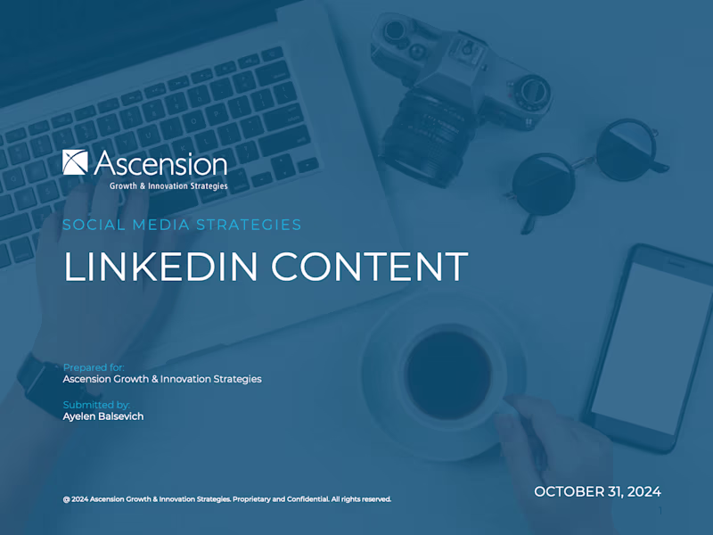 Cover image for LinkedIn Content Strategy for Ascension