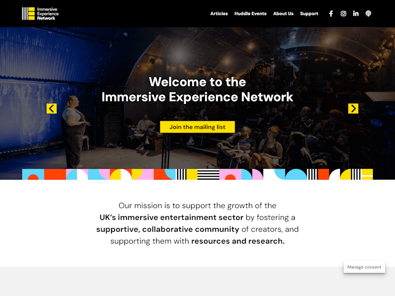 Cover image for Immersive Experience Network
