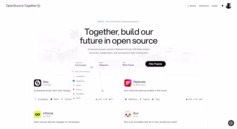 Cover image for OpenSource Together Home Page