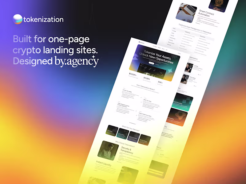 Cover image for Tokenization - Technology Website Template