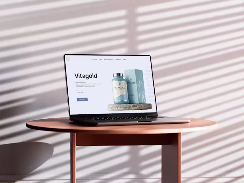 Cover image for Vitagold E-commerce Website Design 