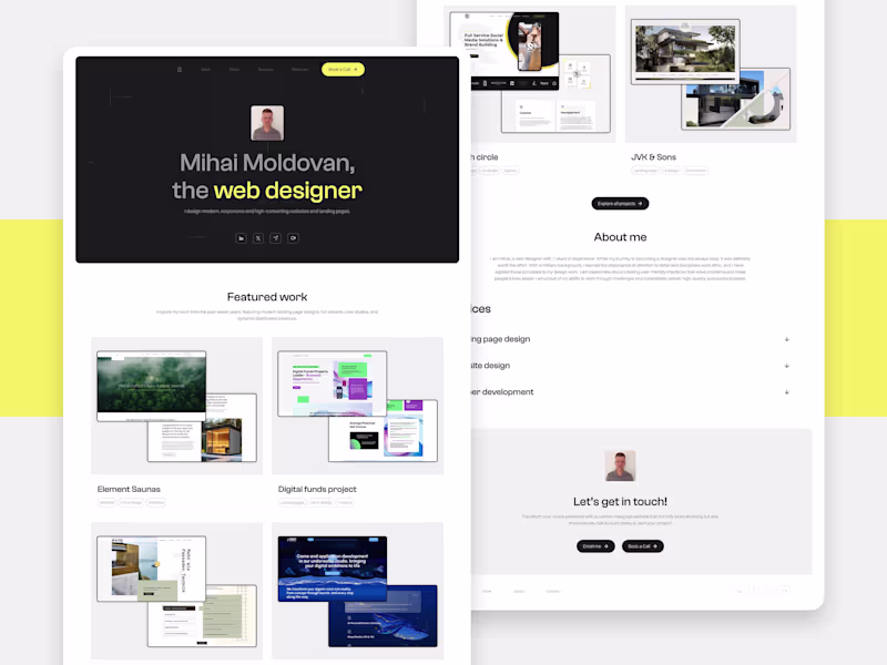 Cover image for Personal Website: Figma & Framer