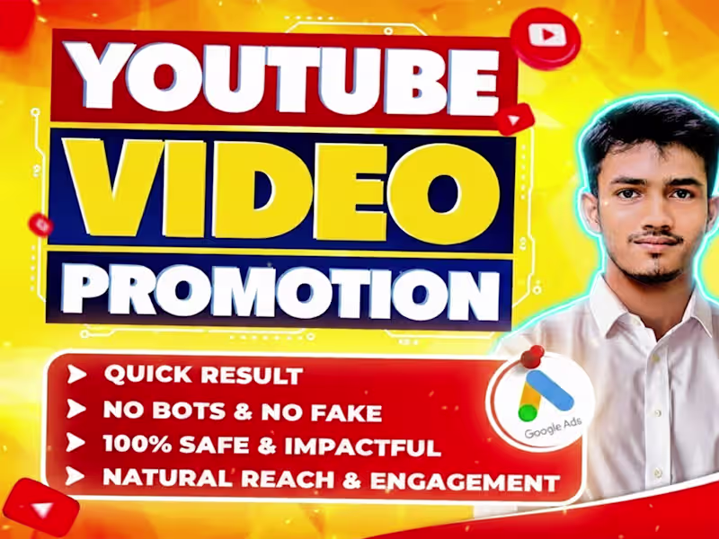 Cover image for I will do super fast youtube video promotion using google ads