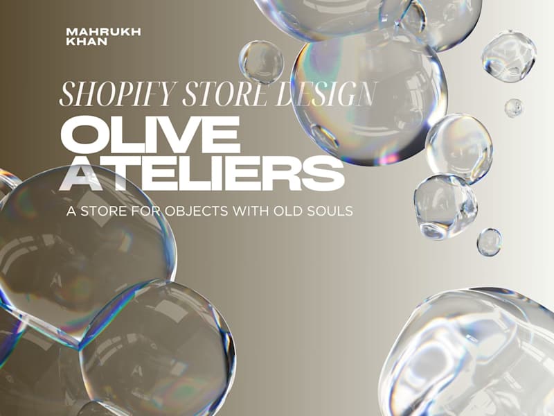 Cover image for Interactive Web Store Design for Olive Ateliers