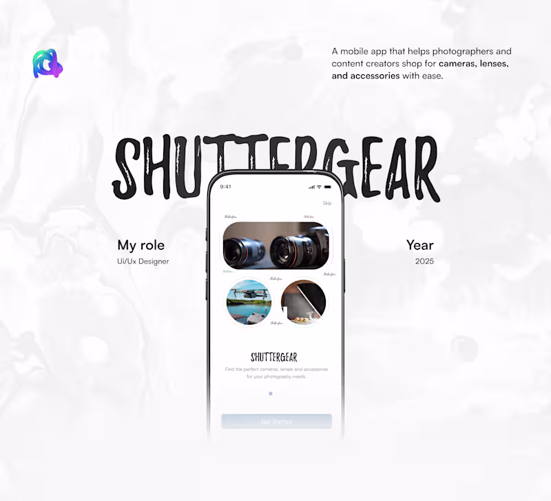 Cover image for ShutterGear Mobile App Design