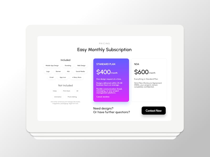 Cover image for Pricing Table Design