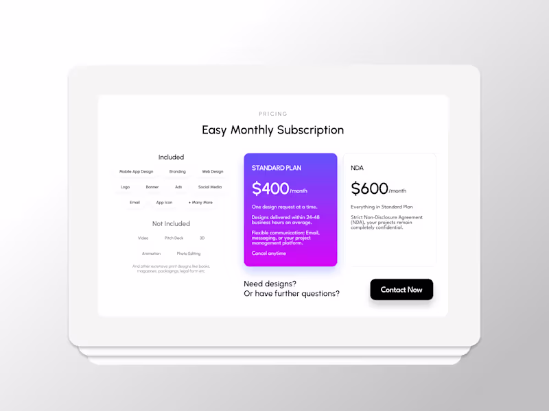 Cover image for Pricing Table Design
