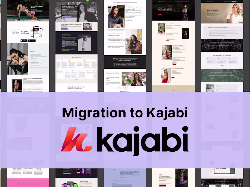 Cover image for Migration to Kajabi - Website, community, funnels & more