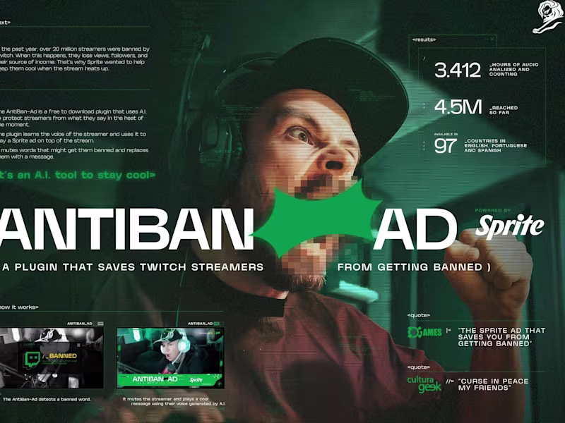 Cover image for SPRITE - AntiBan Ad - GUT - Case Study