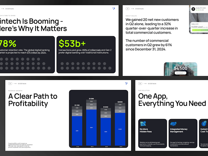 Cover image for Vaulta - Finance ⎹ Pitch Deck