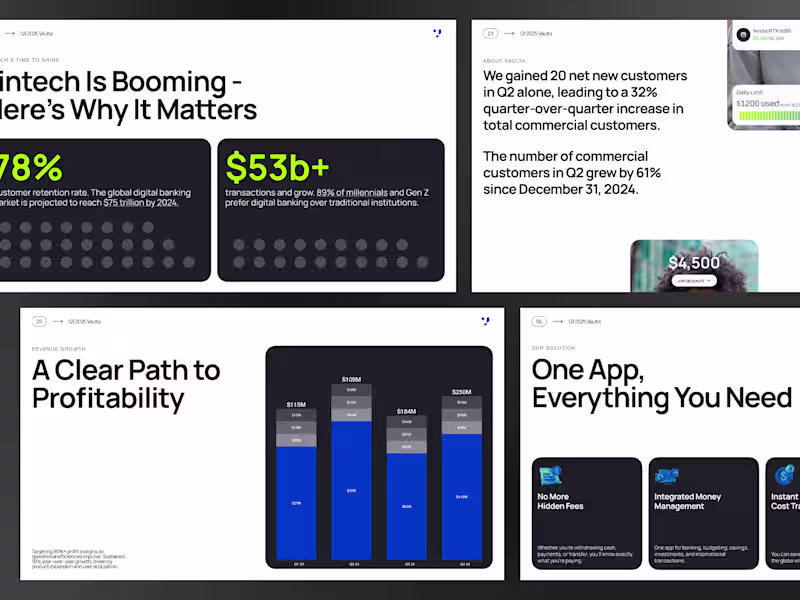 Cover image for Vaulta - Finance ⎹ Pitch Deck
