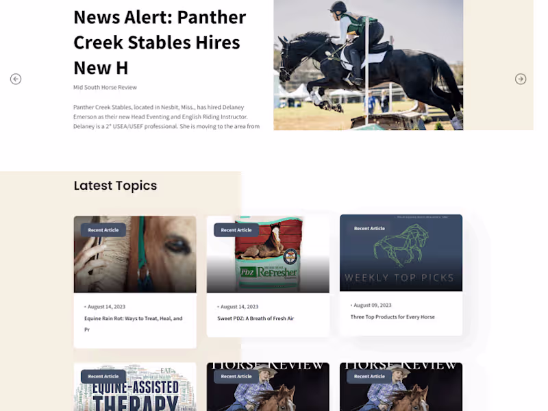 Cover image for Transforming Mid South Horse Review : Enhanced Digital Presence 