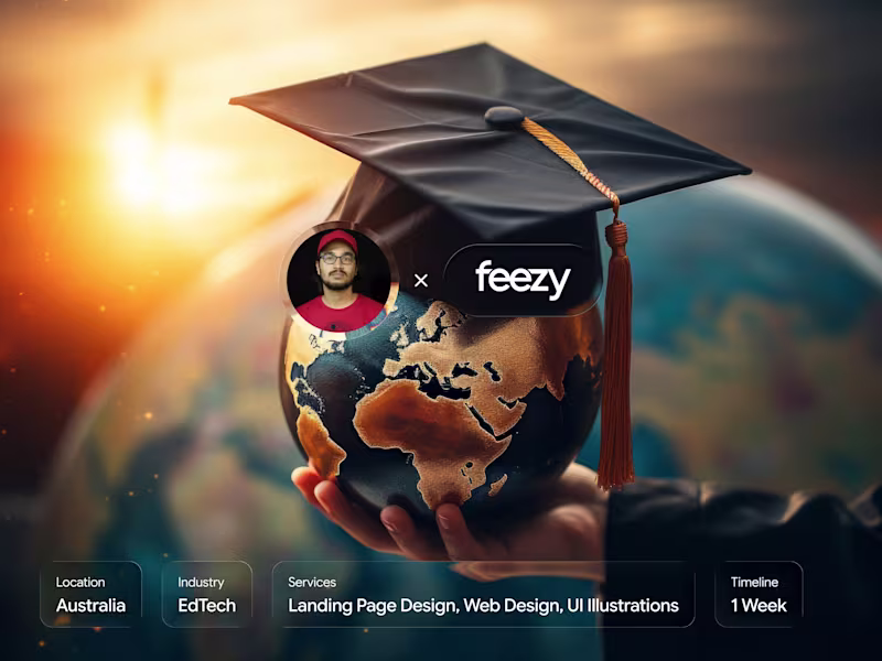 Cover image for Feezy.io Landing Page Design for Education Agents