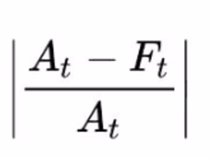 Cover image for Mean Absolute Percentage Error (MAPE) 