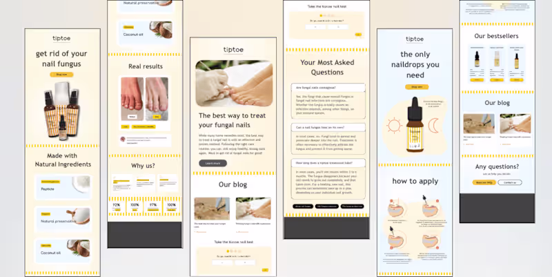 Cover image for Email design concept done for a Dutch personal care brand. 🦶