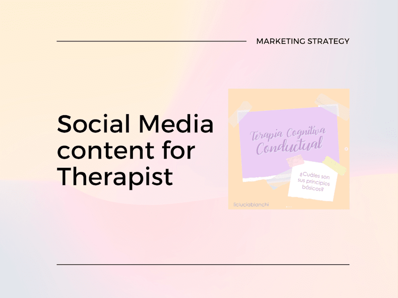 Cover image for Content Creation for Therapist