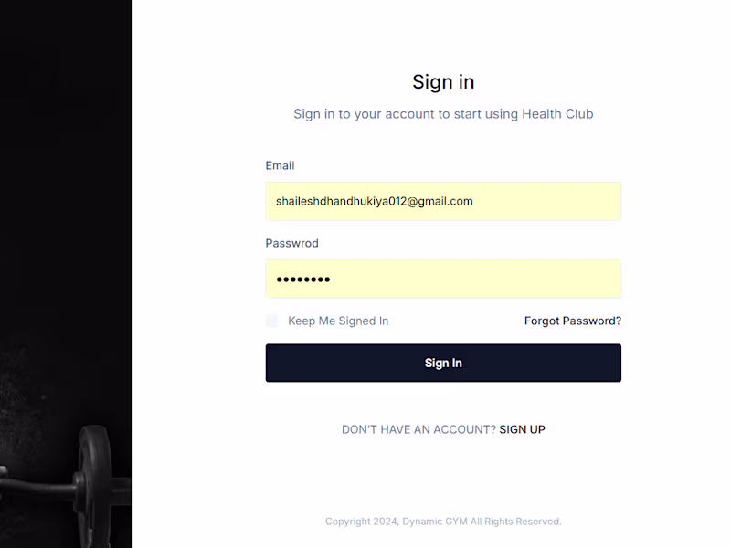 Cover image for Gym Management System