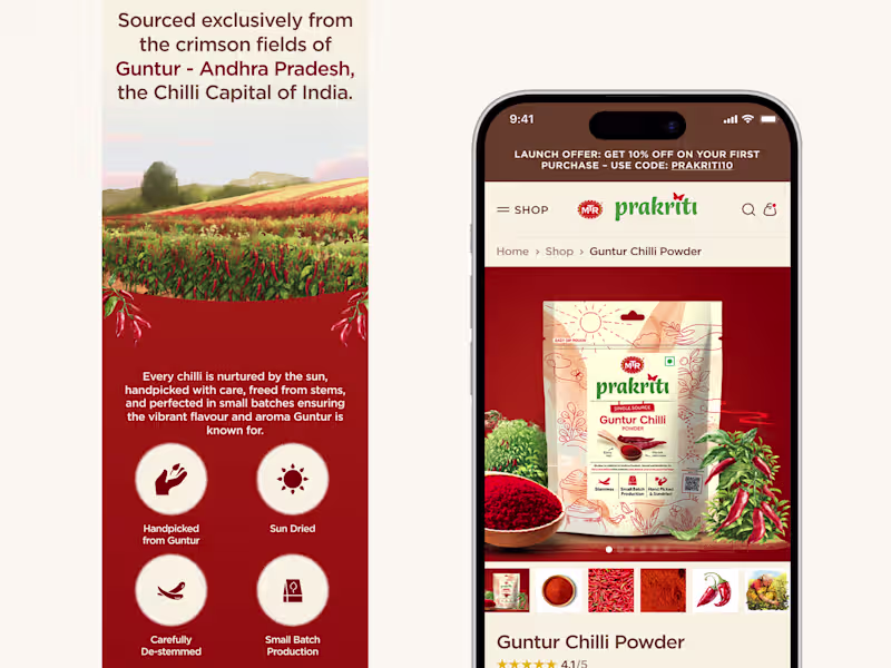 Cover image for MTR Prakruti - Mobile Product Page UI 👉 See more inside (ht...