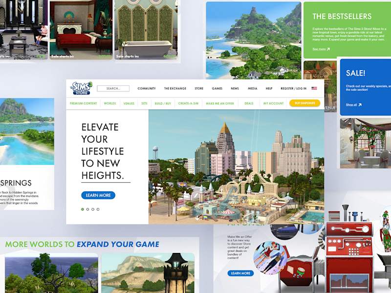 Cover image for The Sims 3 Store :: Web Redesign Concept