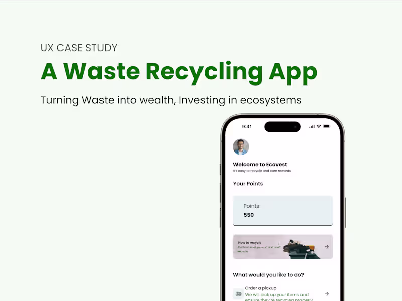Cover image for Ecovest - A Waste Recycling App